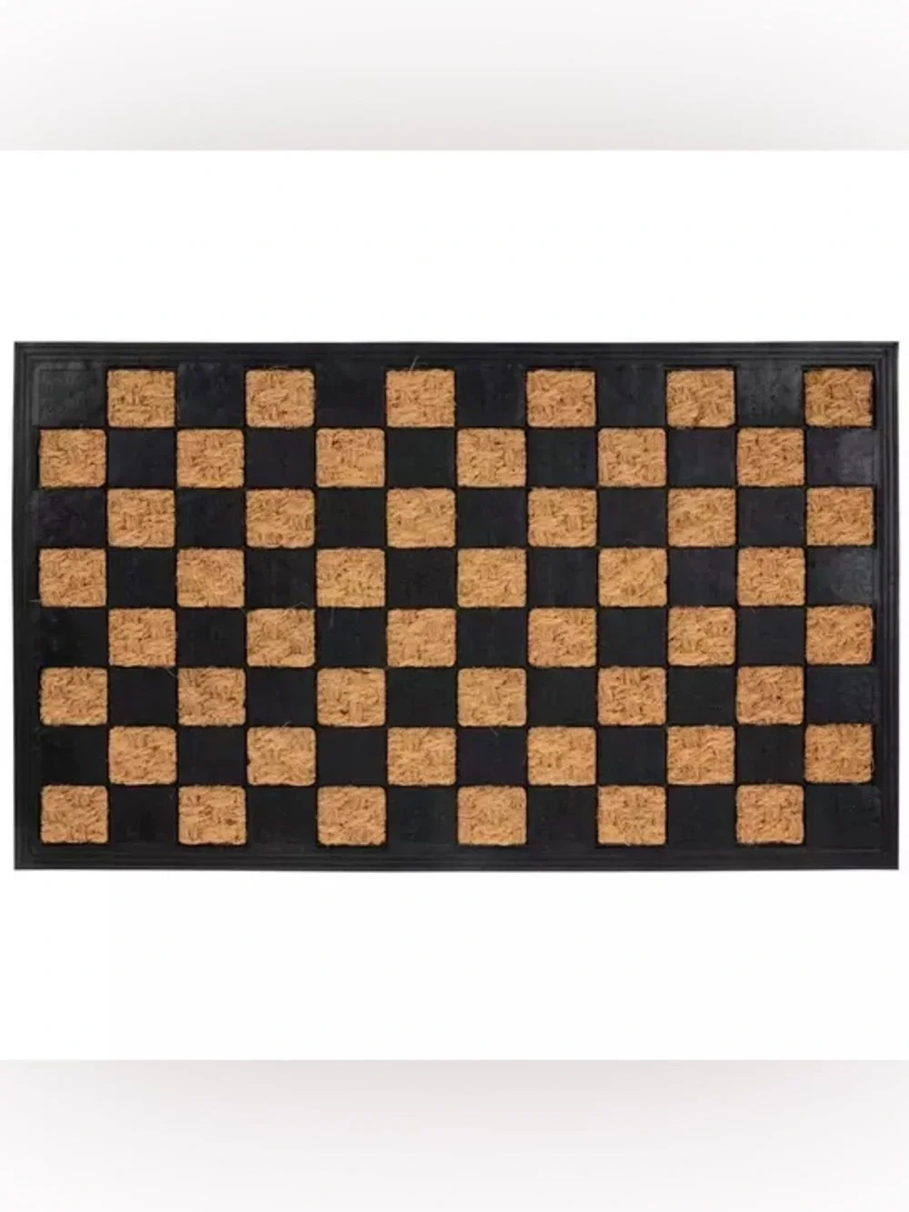 Checkboard Coir Doormat
